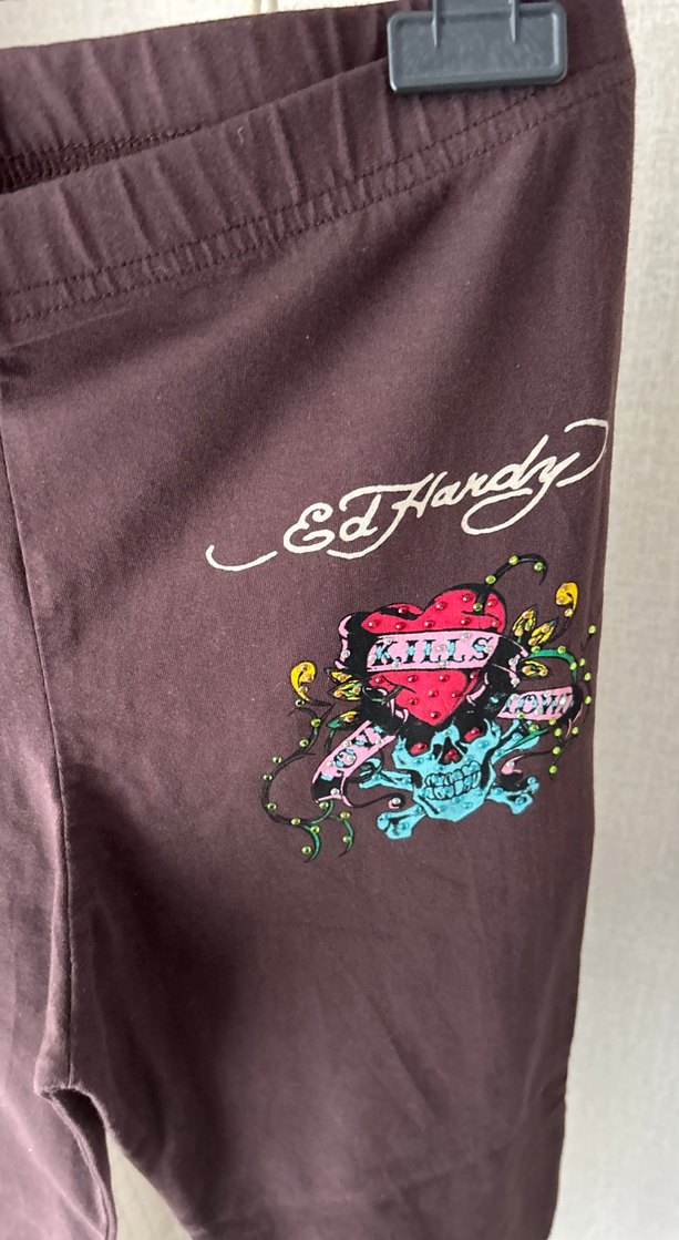 Kız Çocuk Mor Baskılı Dar Paça Tayt - Görsel 3