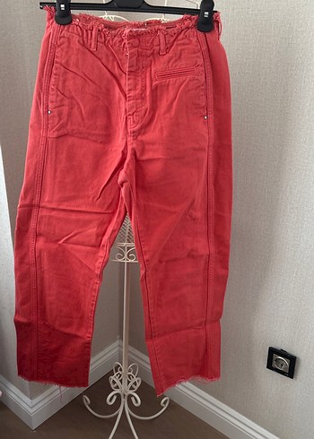 Benetton marka 38 beden kot pantolon nar çiçeği rengi