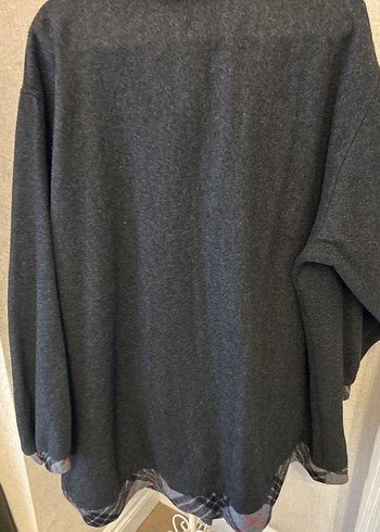 Düğmeli Gri triko hırka - Görsel 5