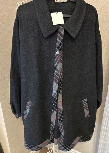 Düğmeli Gri triko hırka - Görsel 2