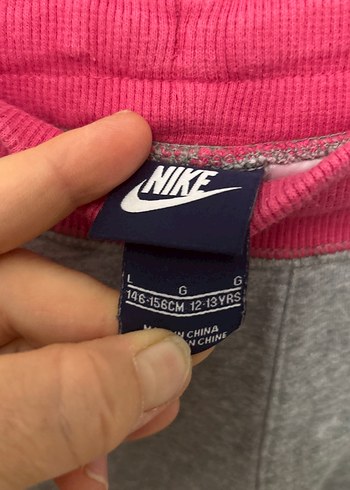 Nike Gri Bel Detaylı kız çocuk Eşofman Altı