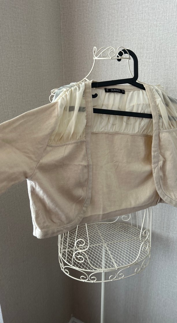 Kız Çocuk Beyaz Kolsuz Bolero - Görsel 2