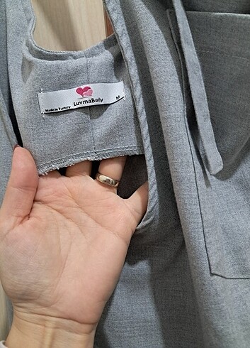 Luvmabelly gri hamile salopet - Görsel 7