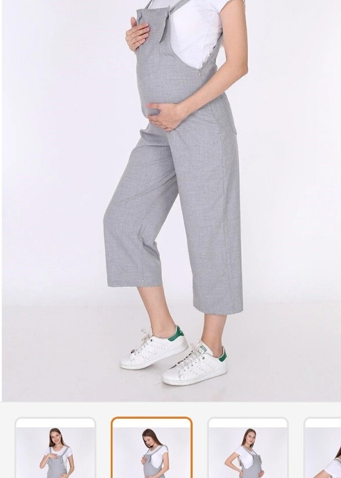 Luvmabelly gri hamile salopet - Görsel 3