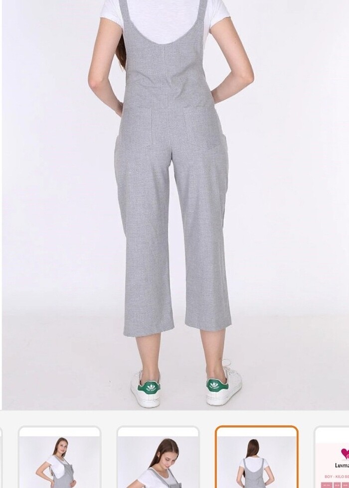 Luvmabelly gri hamile salopet - Görsel 4