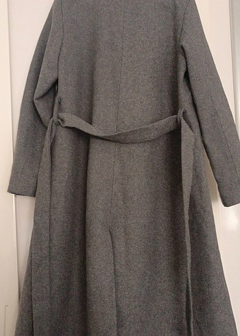 Gri Uzun Kışlık Kaban - Görsel 2