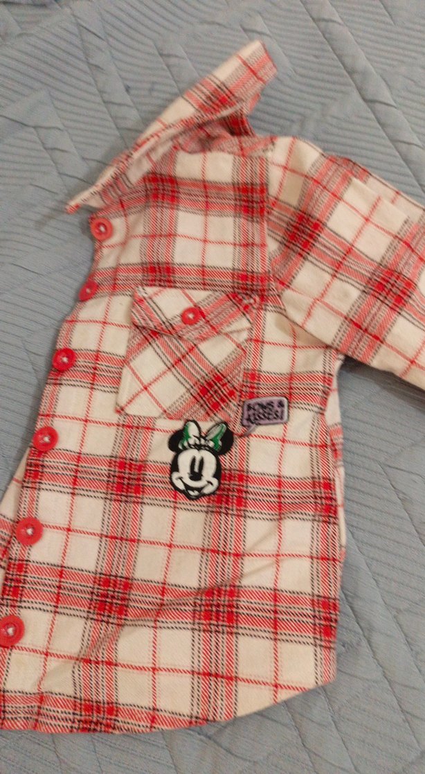 kiz cocuk kareli gömlek - Görsel 2