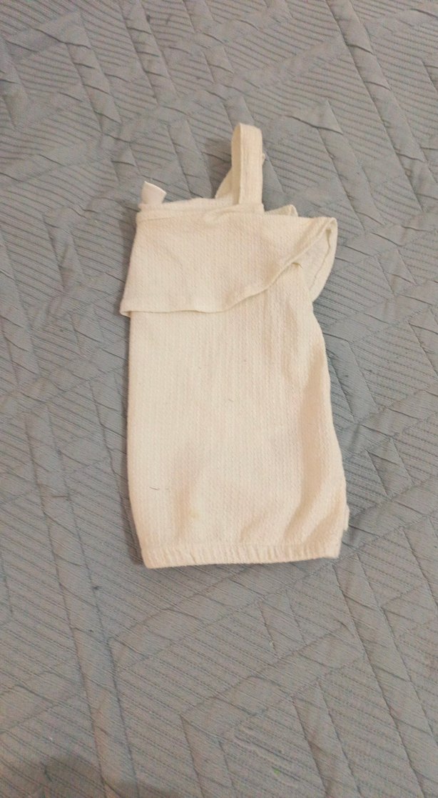 Kız Çocuk Beyaz Keten Kolsuz Bluz - Görsel 2