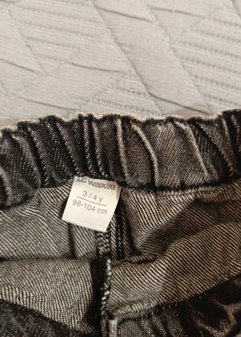 Düğmeli Gri Kot Etek - Görsel 3