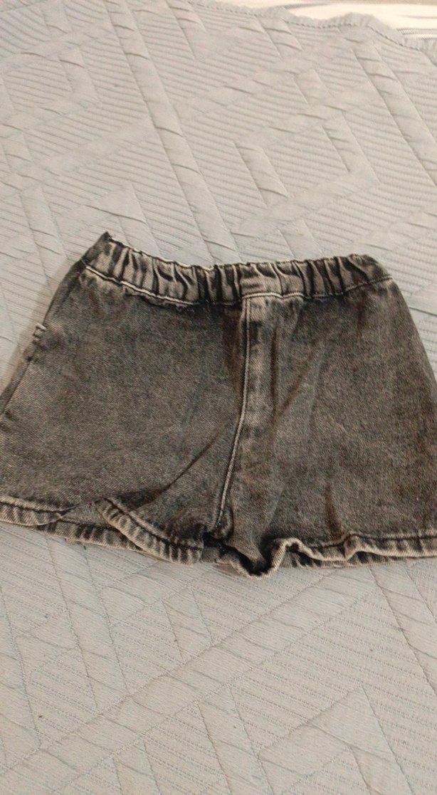 Düğmeli Gri Kot Etek - Görsel 2