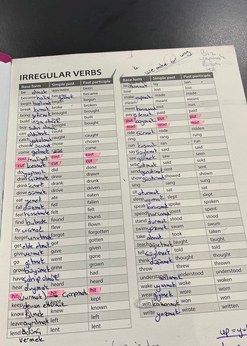  Beden Renk A1 ingilizce çalışma kitabı