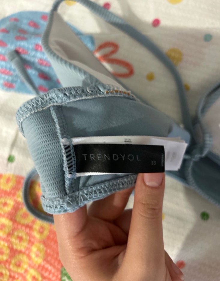 Mavi Strappy Bohem Bikini Üstü - Görsel 3