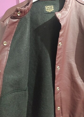Diğer Bordo deri ceket