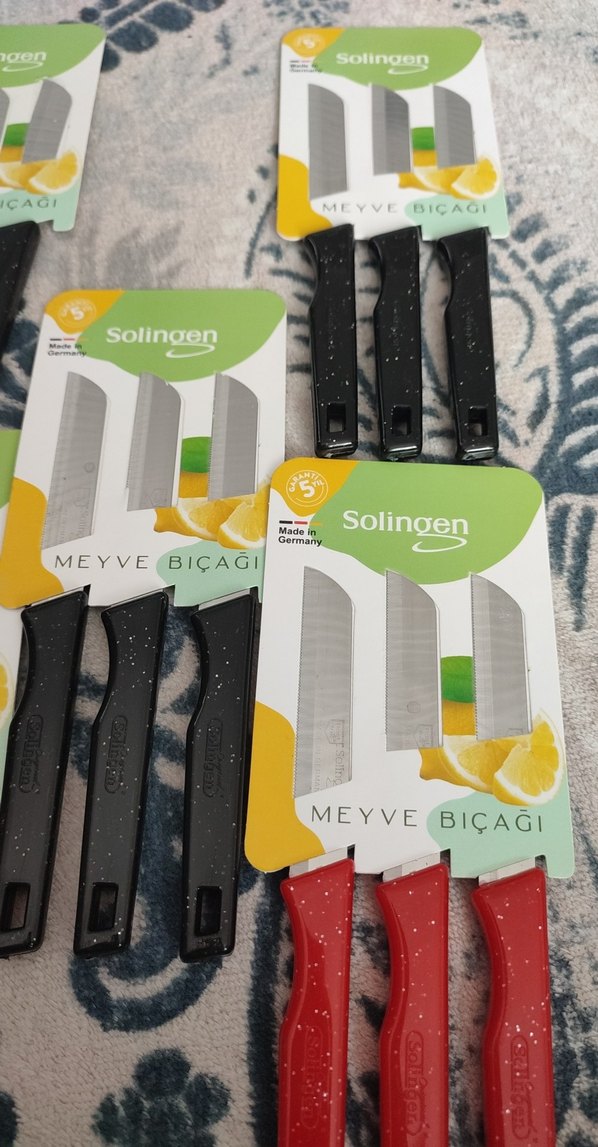 Solingen Meyve Bıçağı Seti, Çok Renkli, 15 Adet. - Görsel 3
