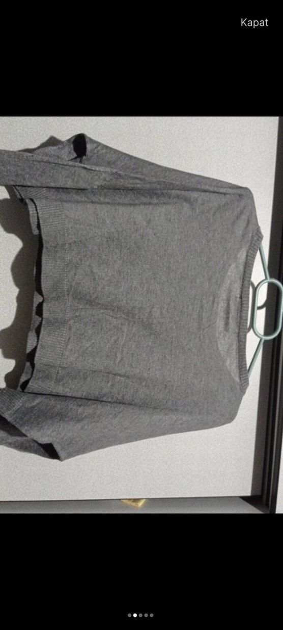 bershka gri crop - Görsel 2