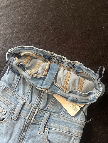 xs Beden mavi Renk Pull and bear straplez jean tulum SIFIR