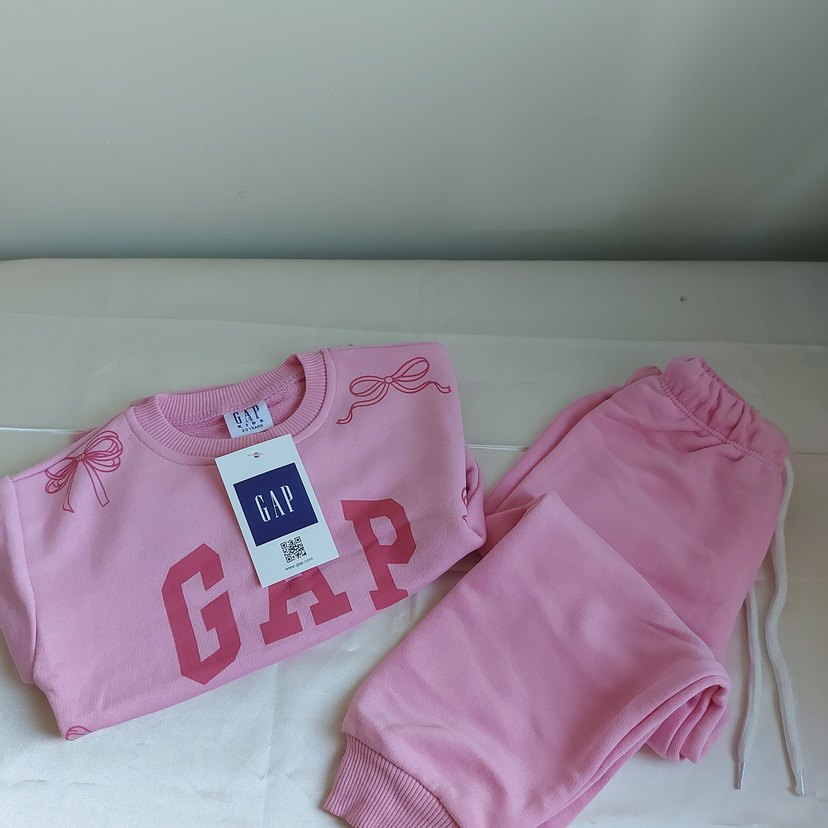 Kız Çocuk Pembe Baskılı Eşofman Takımı - Görsel 3