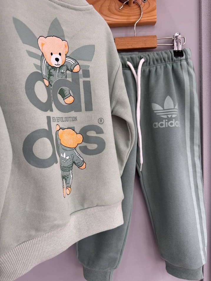 Unisex Çocuk Adidas Sweatshirt ve Eşofman Takımı - Görsel 2