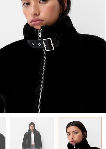 xs Beden bershka suni kürk ceket
