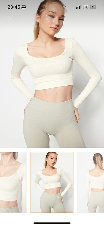 xs-s bej seamless dikişsiz crop