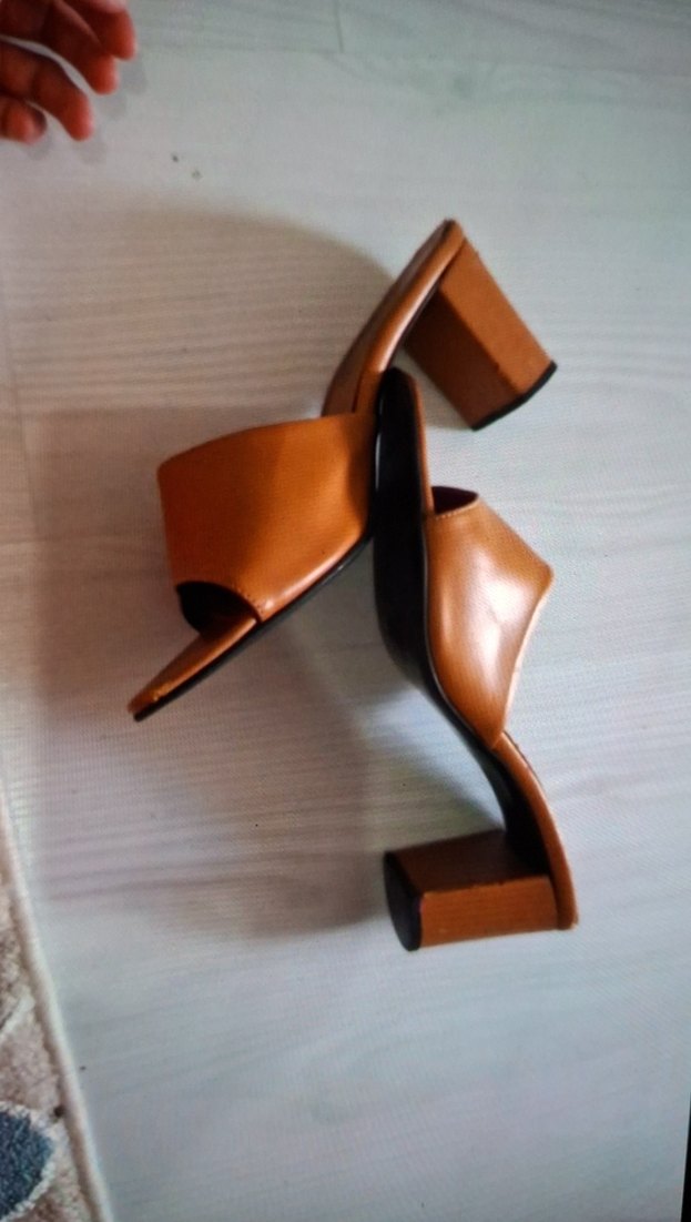 Bej Kadın Topuklu Terlik - Görsel 3