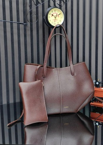 Prada Pembe ve 10 renk seçeneğiyle Deri Kadın Çanta ve Cüzdan Seti