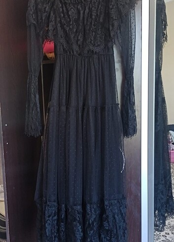 Siyah tül elbise
