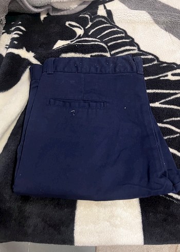 Erkek Lacivert Rahat Kesim Midi Pantolon