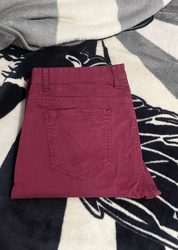 36 Beden Bordo Erkek Kot Pantolon Midi Boy