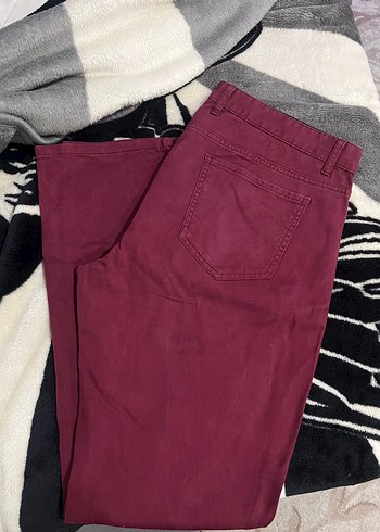 Bordo Erkek Kot Pantolon Midi Boy