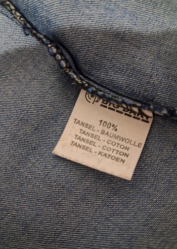 Düğmeli Mavi Denim Kadın Gömlek - Görsel 5