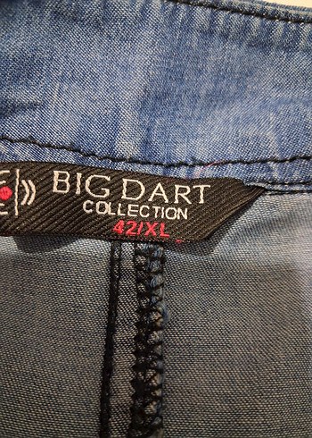 Düğmeli Mavi Denim Kadın Gömlek - Görsel 4