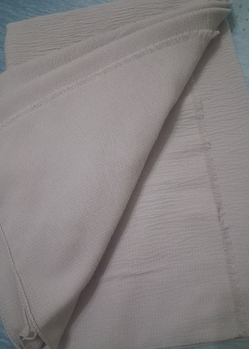 Bej ve pudra Kadın Pilili Suni Kumaş Şallar.. - Görsel 3