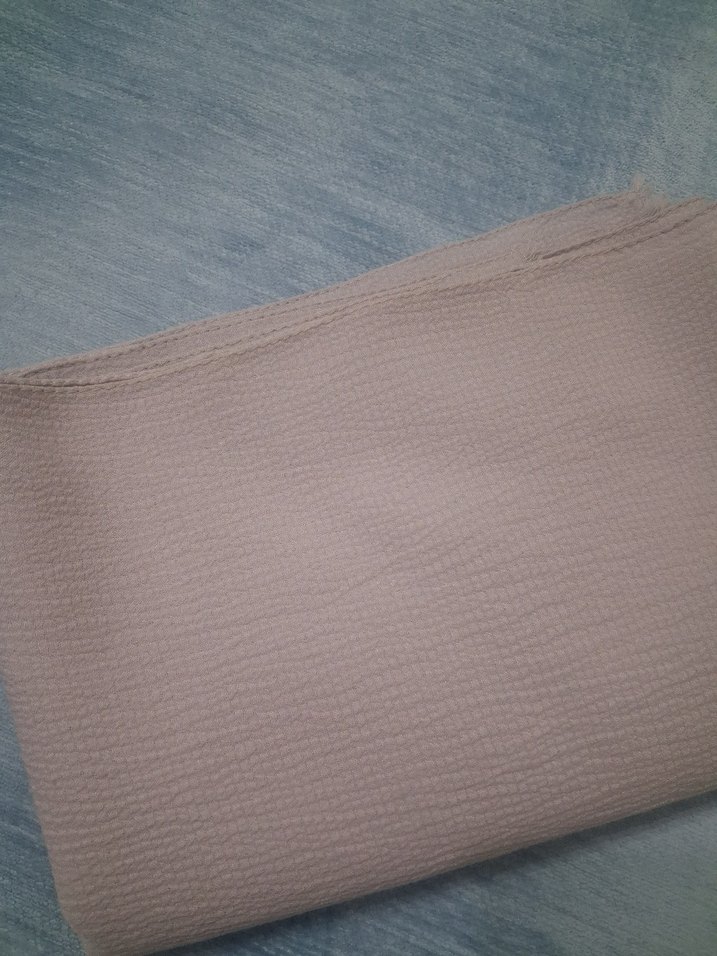 Bej ve pudra Kadın Pilili Suni Kumaş Şallar.. - Görsel 4