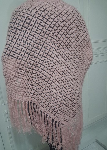 Pembe El Emeği Kadın Panço - Görsel 4