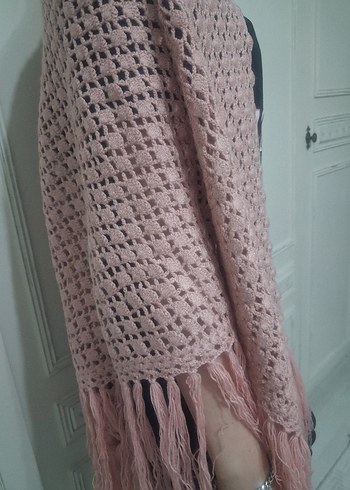 Pembe El Emeği Kadın Panço - Görsel 9