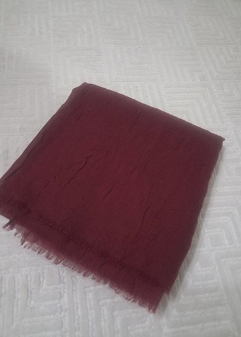 Bej ve bordo Keten şallar.. - Görsel 4
