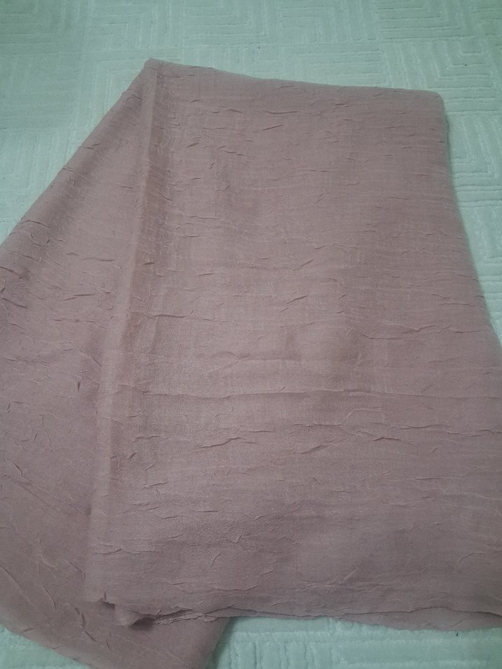 Bej ve bordo Keten şallar.. - Görsel 3