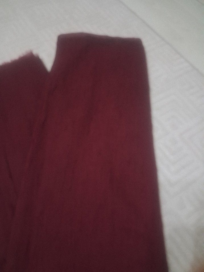 Bej ve bordo Keten şallar.. - Görsel 5