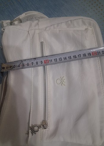 ORJİNAL BENETTON Baskılı Beyaz Kadın Çapraz Çanta.. - Görsel 3