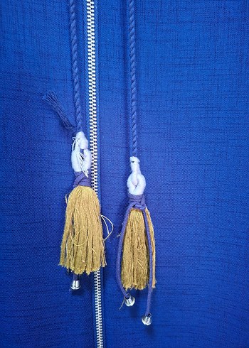 Uzun Kollu Nakışlı Mavi Bohem kayra marka - Görsel 6