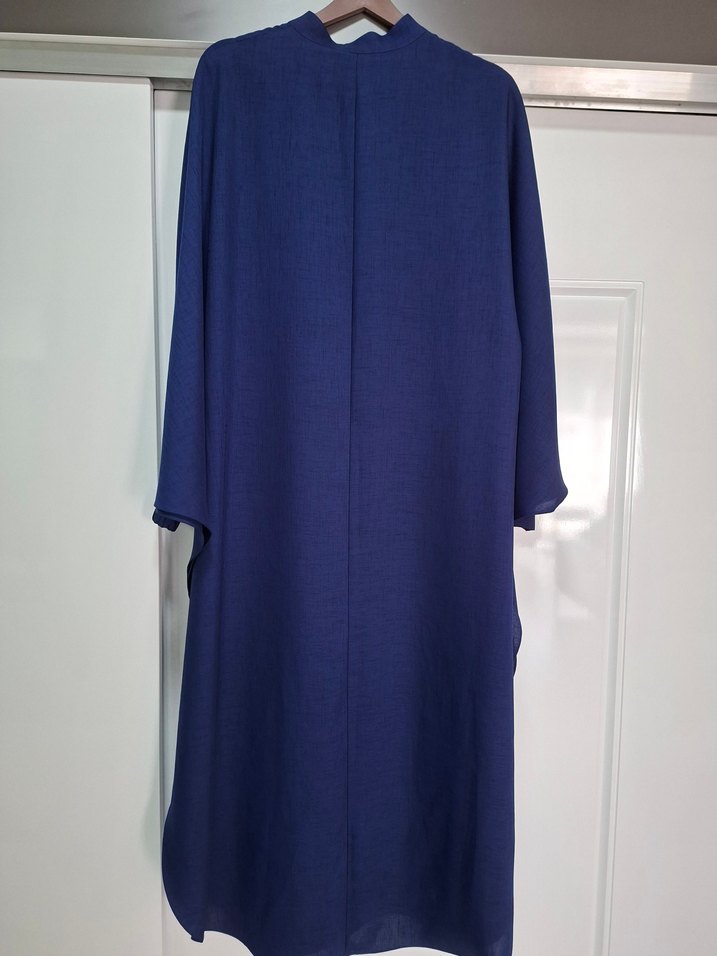 Uzun Kollu Nakışlı Mavi Bohem kayra marka - Görsel 3