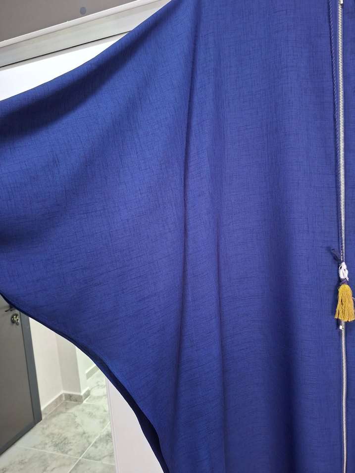 Uzun Kollu Nakışlı Mavi Bohem kayra marka - Görsel 4