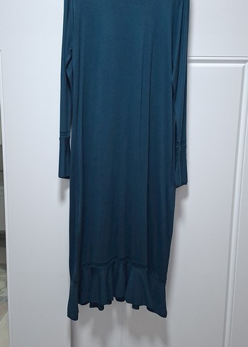 Uzun Kollu Tığ Triko uzun tunik - Görsel 3