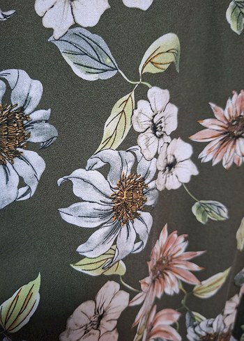 Çiçek Desenli Uzun Kollu Gömlek - Görsel 5