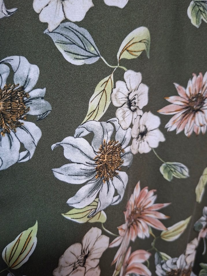 Çiçek Desenli Uzun Kollu Gömlek - Görsel 5