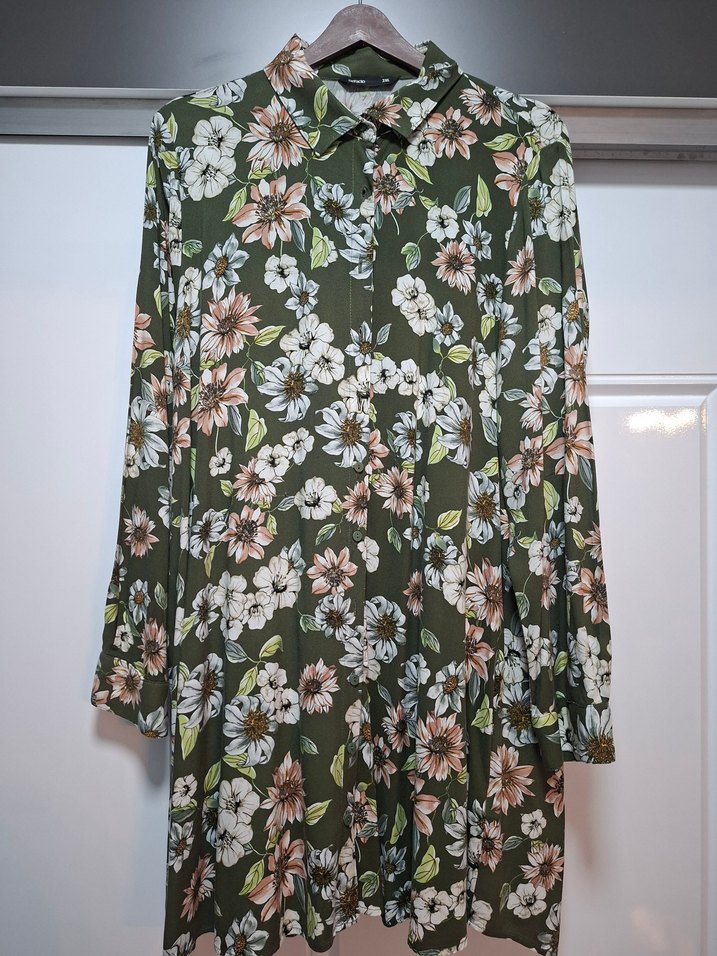 Çiçek Desenli Uzun Kollu Gömlek - Görsel 2