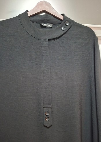 Siyah Uzun Kollu Yüksek Yaka ayrobin Tunik - Görsel 5