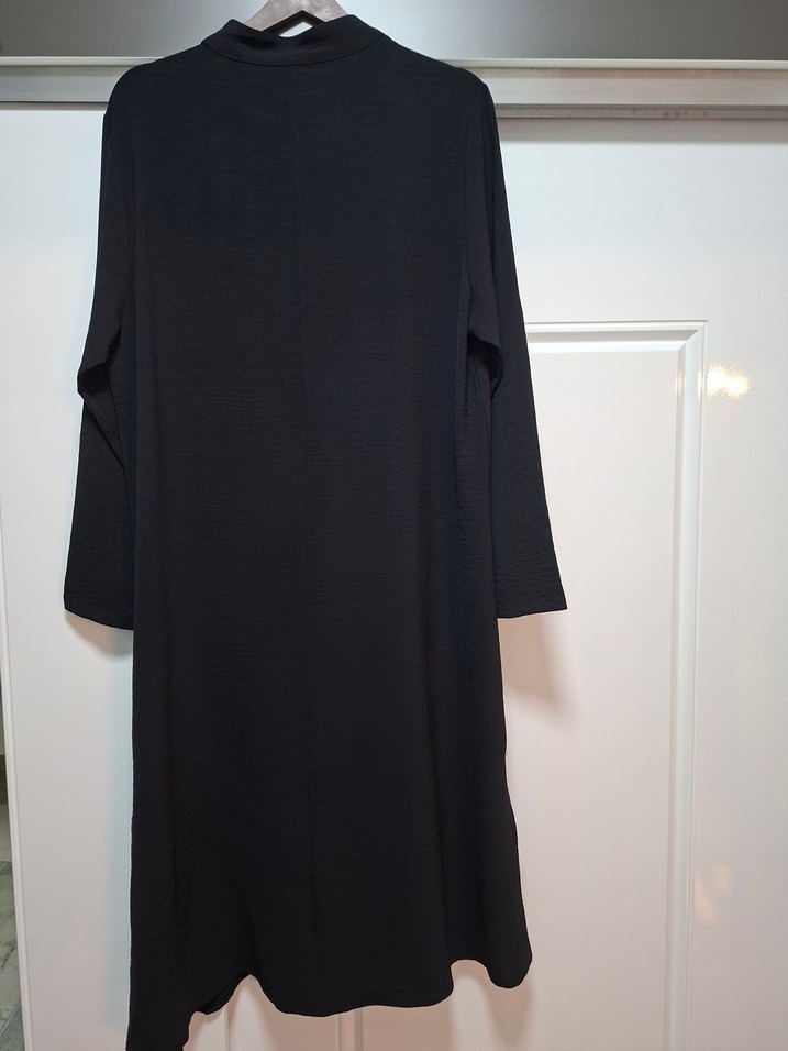 Siyah Uzun Kollu Yüksek Yaka ayrobin Tunik - Görsel 4