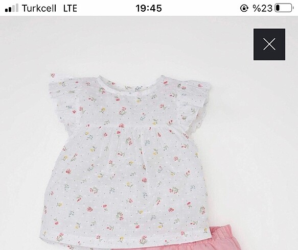 Kız bebek çiçekli gömlek bluz